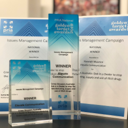 Elevate Communication celebrates success at 2019 PRIA awards